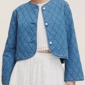 Kate Spade XTarget Quilted Blue Denim Jacket XS